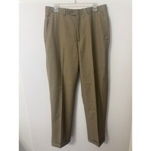 Santorelli Romeo Dress‎ Pants Mens 34x32 Tan Virgin Wool Italian Minimalist